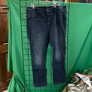 Lucky brand straight leg, dark denim jeans, 20 W
